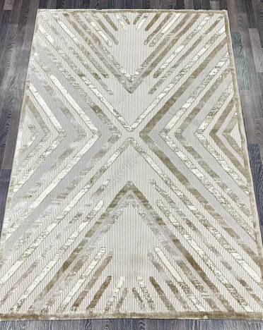 Ковер турецкий D037A Semnan (Полиэстер хит-сет, бежевый)