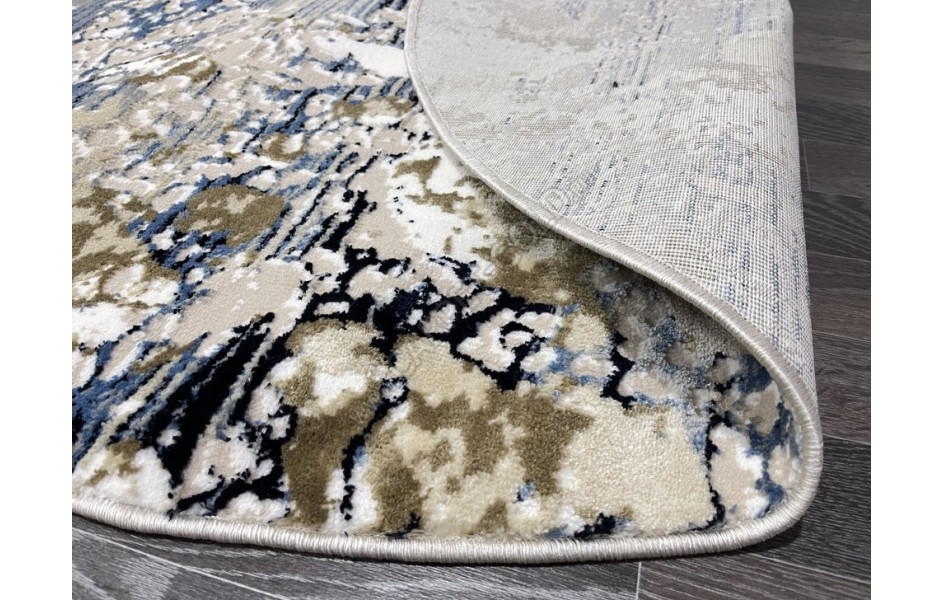 Турецкий ковер 40697C_MAVI/ COKME BEYAZ ОВАЛ