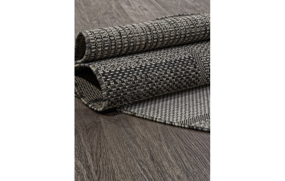 Ковер S139 - BLACK-GRAY - Овал - коллекция KAIR