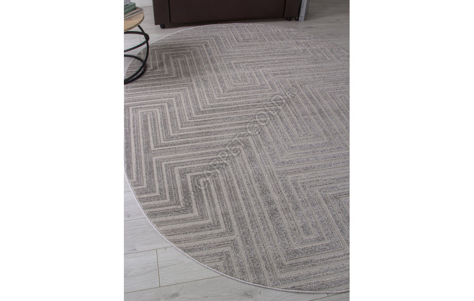 Ковер F412 - LIGHT GRAY - Овал - коллекция DIOS